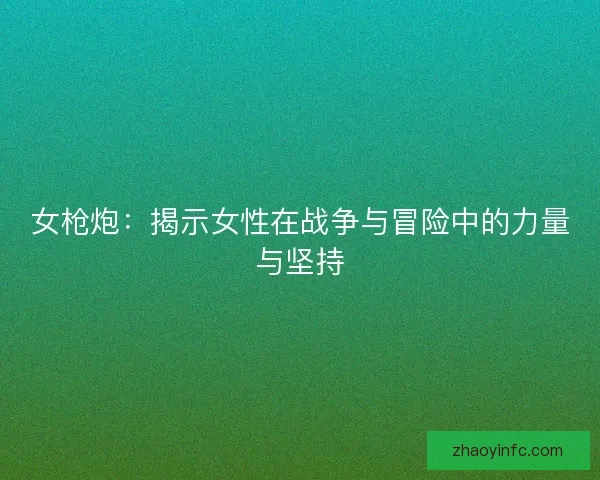 女枪炮：揭示女性在战争与冒险中的力量与坚持